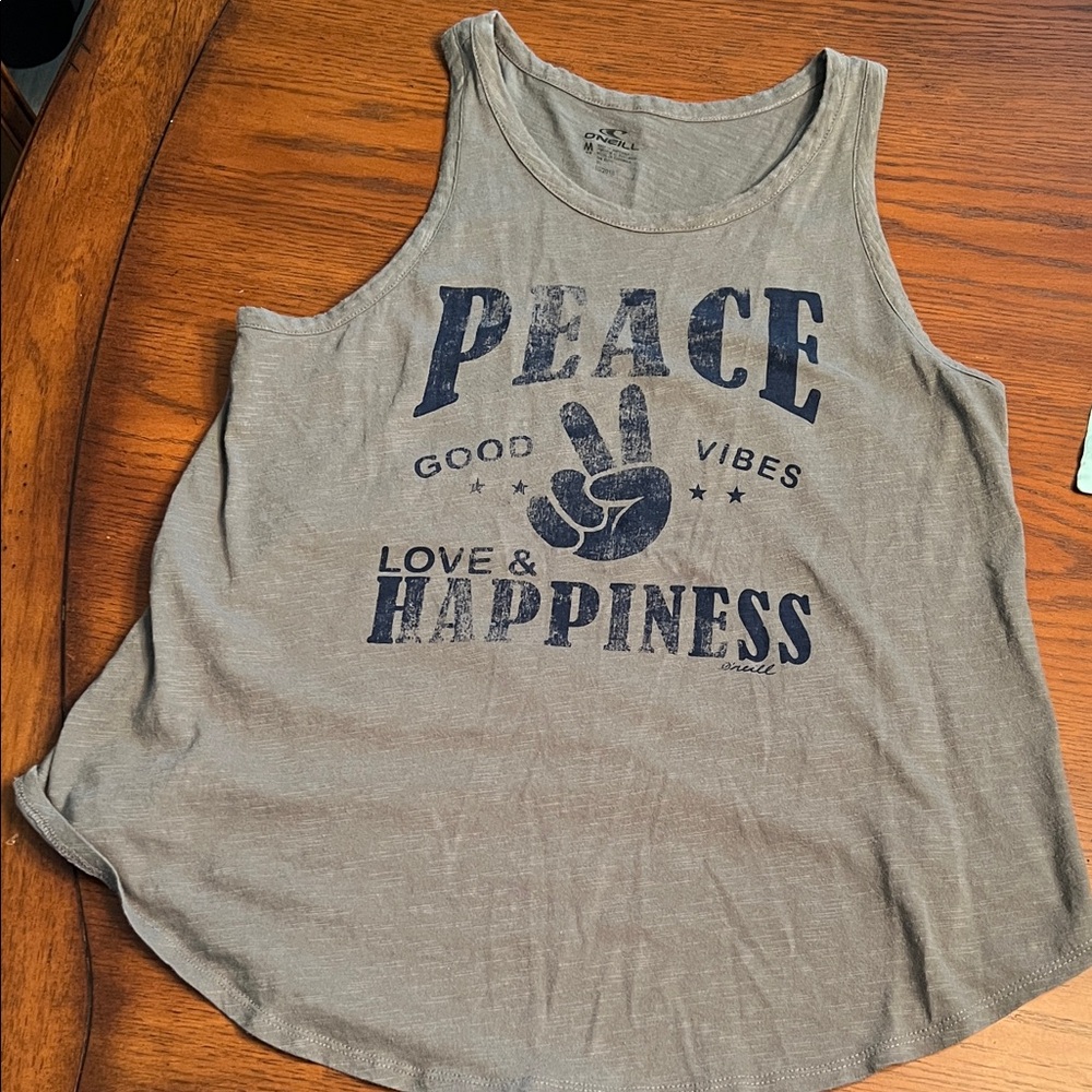 O'Neill Peace Love & Happiness Tank Top - Gray